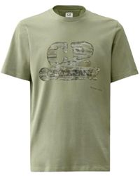C.P. Company - Artisanal logo t-shirt in agave - Lyst