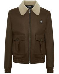Billionaire - Jassen ,Bruin ,Wol Shearling Wollen Jas - Lyst