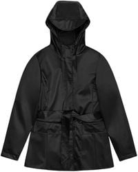 Rains - Jassen ,Zwart ,Polyester Curve Jacket Zwart Graan - Lyst