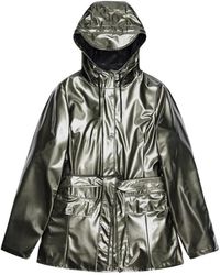 Rains - Jassen ,Grijs ,Polyester Curve Jacket - Lyst