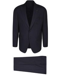 Lardini - Kostuums ,Blauw ,Wol Blauw Pak - Lyst