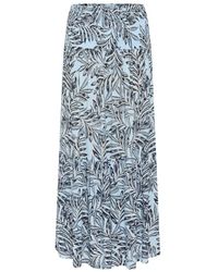 Kaffe - Rokken ,Blauw ,Maxi Smock Rok - Lyst