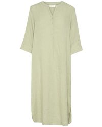 Cream - Kleedjes ,Groen ,Linnen Linnen Caftan Jurk - Lyst