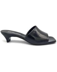Halmanera - Schwarzer Lack-Mule Mit Ledersohle - Lyst