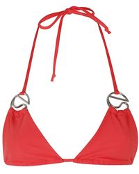 Coperni - Badmode ,Rood ,Logo-Applique Bikini Top - Lyst