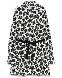 MSGM - Schwarzes baumwollkleid für frauen - Lyst