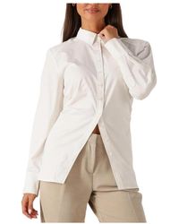 Y.A.S - Overhemden ,Wit ,Katoen Witte Biologisch Katoenen Stijlvolle Blouse - Lyst