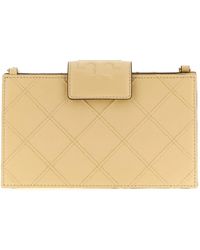 Tory Burch - Accessoires ,Leer Gewatteerde Leren Portemonnee Met Reliëf Logo - Lyst