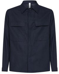 Hevò - Jassen ,Blauw ,Leer Specchiolla Overshirt - Lyst