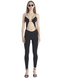 Amazuìn - Jumpsuits & Playsuits ,Zwart ,Zwarte Jumpsuit Jurk - Lyst