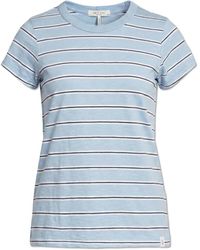 Rag & Bone - Tops ,Blauw ,Katoen The Slub Striped Tee - Lyst