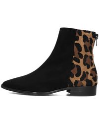 Stefano Lauran - Elegante Stiefeletten Mit Dezentem Animal-Print - Lyst