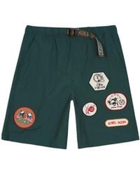 Brain Dead - Bosgroene Elastische Taille Shorts - Lyst
