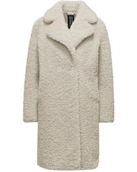 Bomboogie - Cappotto in sherpa con effetto riccio e rever - Lyst