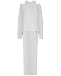 DARKPARK - Kleedjes ,Wit ,Milla Jersey Halterjurk - Lyst