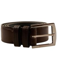 Kiton - Accessoires ,Bruin ,Leer Cintura Kalfsleren Riem - Lyst