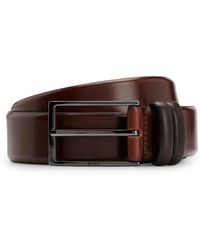 BOSS - Accessoires ,Bruin ,Leer Riemen - Lyst