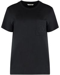 Max Mara - Tops ,Zwart ,Katoen Cotton Jersey T-Shirt - Lyst