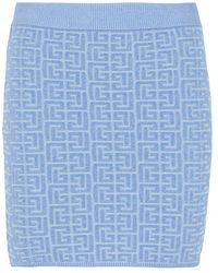 Balmain - Short Pb Labyrinth Knit Skirt - Lyst