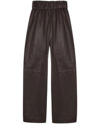 Cortana - Wijde Leren Broek - Lyst