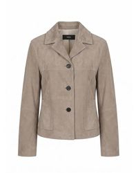 Arma - Jassen ,Grijs ,Leer Lotus Goat Suede Jacket - Lyst