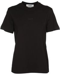 MSGM - Schwarze t-shirts und polos - Lyst