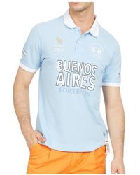 La Martina - Tops ,Blauw ,Katoen Bell Polo Shirt Buenos Aires - Lyst