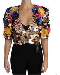 Dolce & Gabbana - Sequinned Bolero Jacket - Lyst