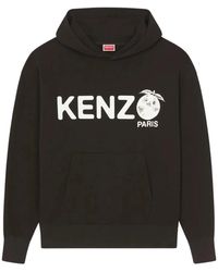 KENZO - Hoodies & Sweatvesten ,Zwart ,Oversized Hoodie - Lyst