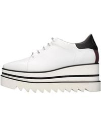 Stella McCartney - Schoenen ,Wit ,Leer Sneak-Elyse Platform Trainer - Lyst
