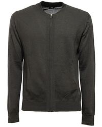 Hōsio - Truien & Vesten ,Groen ,Wol Lupo Zip - Lyst
