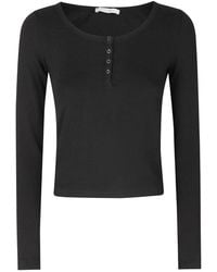 Low Classic - Henry Neck Long Sleeve T-Shirt - Lyst