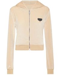 Philipp Plein - Hoodies & Sweatvesten ,Polyester Chenille Hoodie Sweatjacket Skull - Lyst