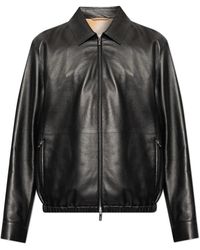 Ferragamo - Jassen ,Zwart ,Leer Leren Jas - Lyst