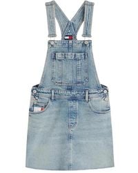 Tommy Hilfiger - Denim Overall Mini Jurk - Lyst