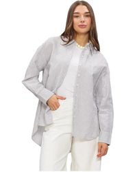 SELECTED - Overhemden ,Wit ,Linnen Slfcleo Oversize Linnenmix Shirt - Lyst