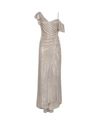 Self-Portrait - Maxi Jurk Met Strass En Kanten Rand - Lyst