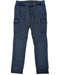 Mason's - Icoon Blauwe Slim Cargo Broek - Lyst