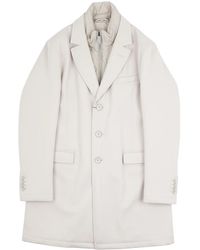 Herno - Jassen ,Wit ,Leer Single-Breasted Coats - Lyst