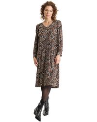 iN FRONT - Kleedjes ,Veelkleurig ,Lucy Jurk Bruin Print Jurk - Lyst