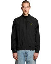 Lyle & Scott - Jassen ,Zwart ,Polyester Funnel Neck Shell Jacket - Lyst