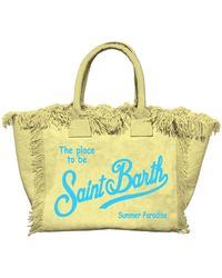 Saint Barth - Gelbe canvas-handtasche vanity-modell - Lyst