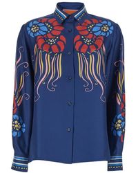 La DoubleJ - Gedrukte Zijden Blouse - Lyst