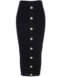 Balmain - Midi Skirts - Lyst