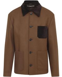 Marni - Braune Wolljacke Aw25 Stilvolles Design - Lyst