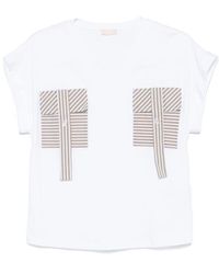 Liu Jo - Multicolour t-shirt mit brusttaschen - Lyst