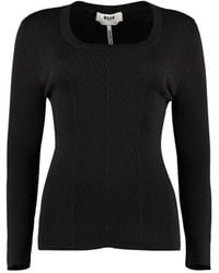 MSGM - Luxuriöser schwarzer pullover - Lyst