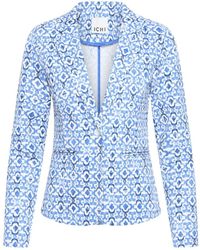 Ichi - Jassen ,Blauw ,Leer Ihkate Blazer - Lyst