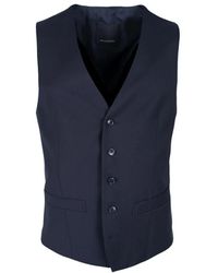 Roy Robson - Jassen ,Blauw ,Wol Omkeerbaar Pak Met Stretchstof - Lyst