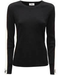 Elisabetta Franchi - Truien & Vesten ,Zwart ,Wol Maglia Tricot Wo Sweater - Lyst